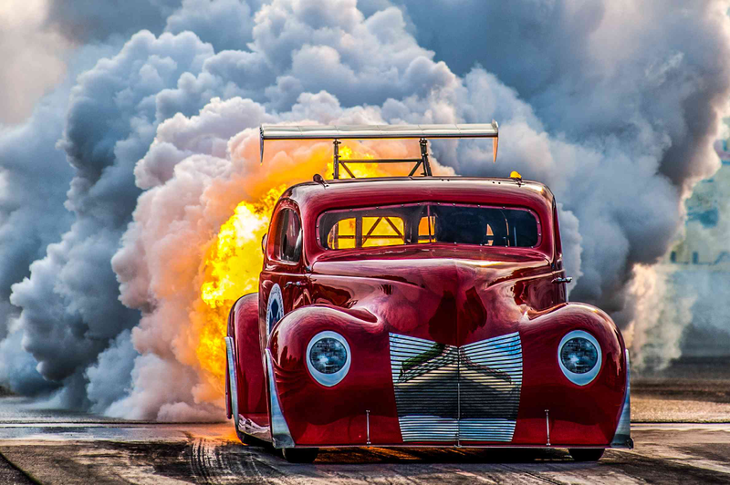 Illustration for article titled The Nuttiest Photo Of A Jet-Powered Vintage Fire Truck You May Ever See